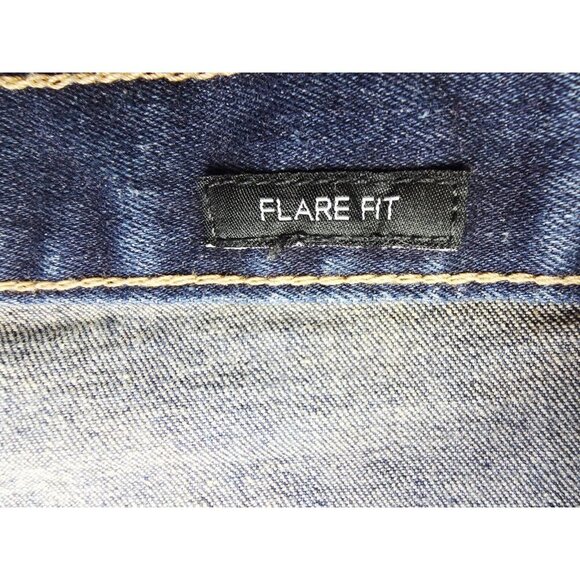 Calvin Klein 27X31 Womens Size 4 Blue Flare Fit Talla Denim 5 Pocket Logo Jeans - Picture 10 of 14